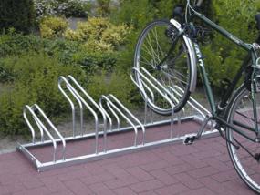 Kerékpár parkoló-állvány Nil modell, 4-beállós, 2 db normál és 2 db montenbaik kerékpár részére
