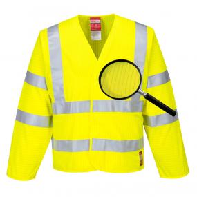Jól láthatósági antisztatikus kabát - Lángálló FR85 sárga L/XL